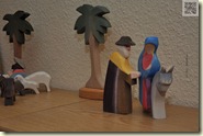 Maria und Josef unterwegs mit ihrem Esel