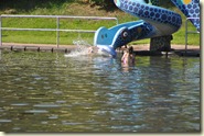 die Wasserrutsche am Badesee