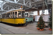 im weihnachtlichen Straßenbahnmuseum