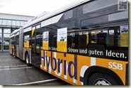 der Diesel-Hybrid-Bus