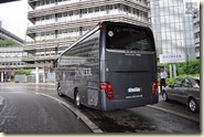 der Reisebus für die Teststrecke