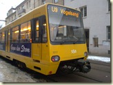 die U9 wendet in der Landhausstraße - 17.02.2010