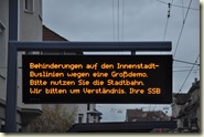 Behinderungen im Busverkehr