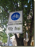 Fahrradstraße mitten in Stuttgart